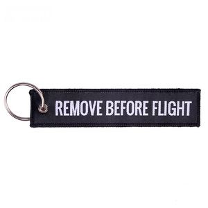 Keychain 38 : Remove Before Flight (B/W)